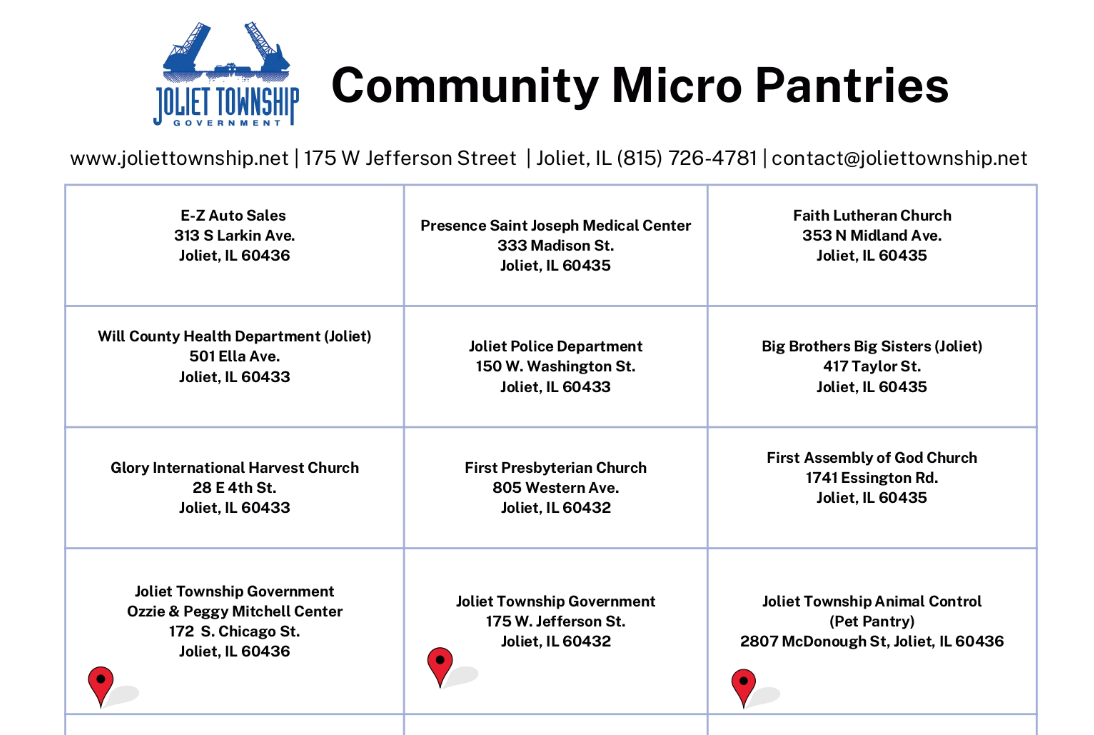 (Graphic) Joliet Community Micro Pantries